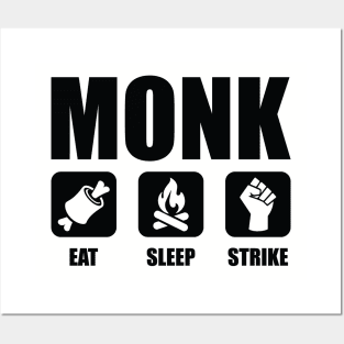 MONK Eat Sleep Strike Posters and Art